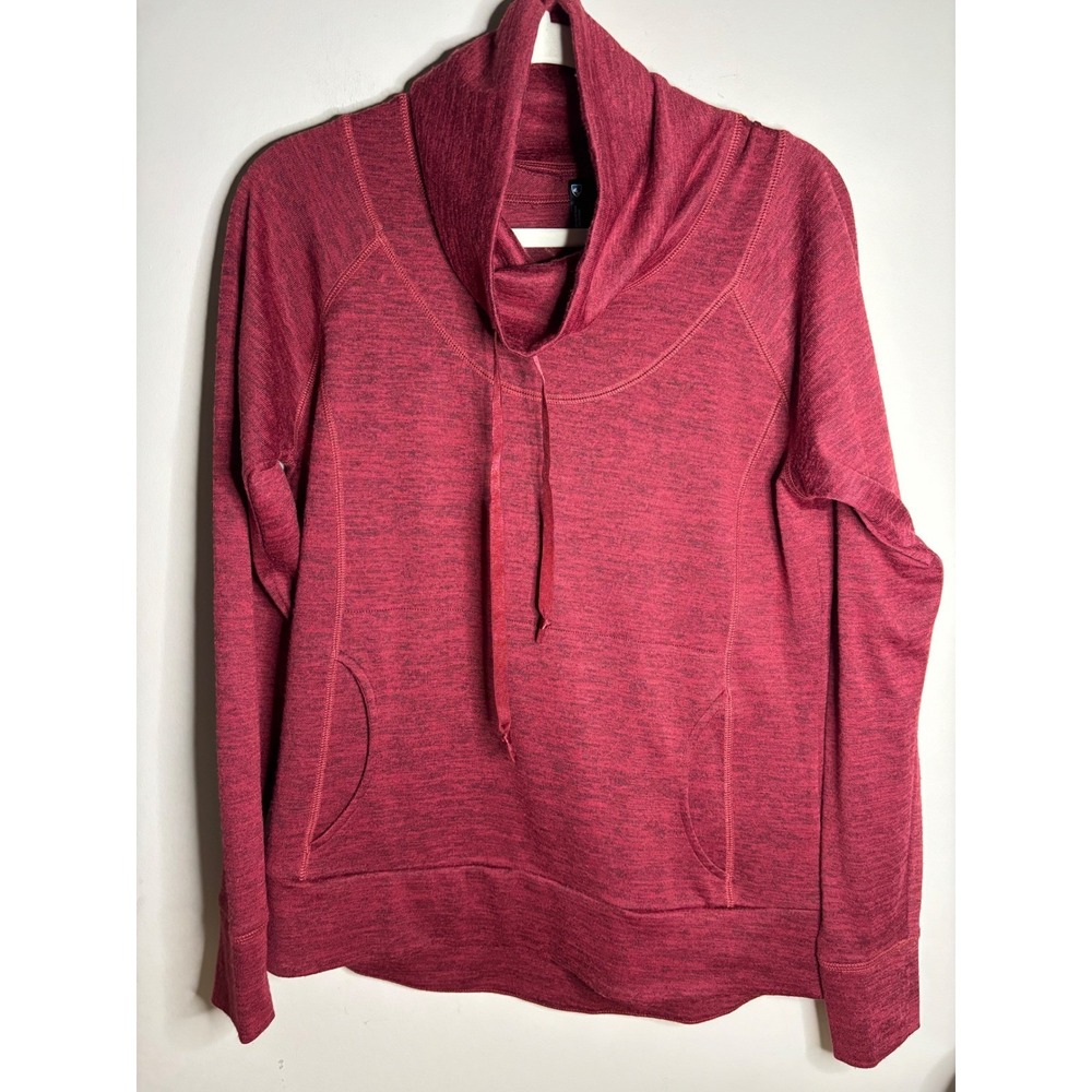 Kuhl Women's Red Heathered‎ Cowl Neck Long Sleeve Pullover Sweatshirt Size M